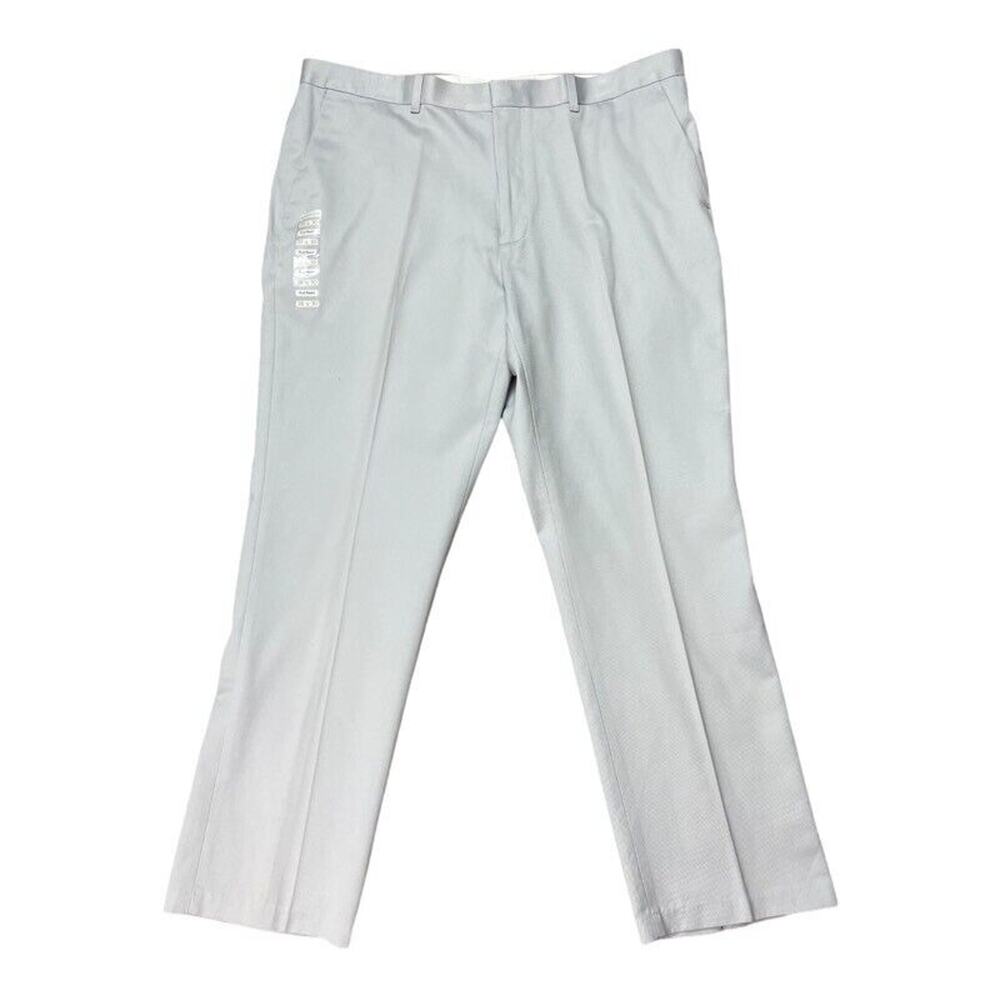Perry Ellis Mens Chino Straight Leg Pants Gray Tailored Fit Pockets 38 x 30 New
